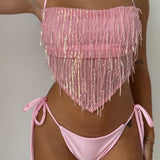 Marbella Sequin Halter Top (Optional Matching Bottoms)