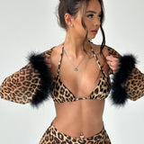 Leopard Triangle Top
