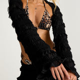 Black Ruffle Shrug - Ready To Ship