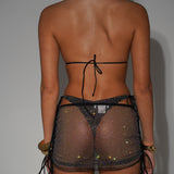 Rio Studded Ruched Micro Skirt - Ready to Ship