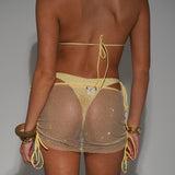 Sorrento Studded Ruched Micro Skirt - Ready to Ship