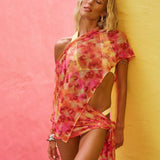 Hibiscus Poncho - Ready To Ship