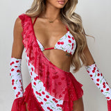 Twinkle Cherry Frill Bodysuit Set (Optional Matching Sleeves)