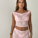 Baby Pink Lace Frill Skirt