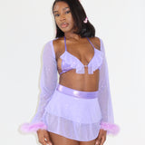 Lilac Twinkle Fluffy Shrug Top