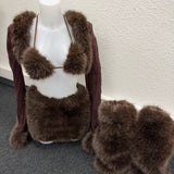 1 of 1 Sample - size XS faux fur bear outfit