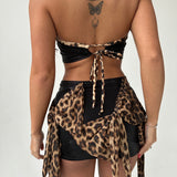 All Over Leopard Bow Skirt
