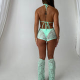 Mint Green Lace Boot Covers