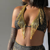Astra Black / Gold Beaded Top