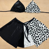 Cruella mini wrap skirt set Top M bottoms UK 12 / US 8