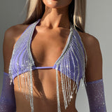 Cosmic Lilac / Silver Beaded Top