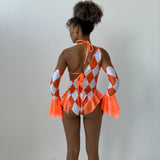 Pumpkin Frill Bodysuit Set (Optional Matching Sleeves)