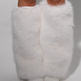 Snow Bunny Faux Fur Leg Warmers - Ready To Ship