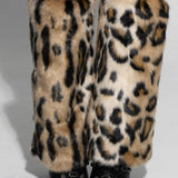 Faux Fur Leopard Leg Warmers [Preorder - Shipping 6th October]