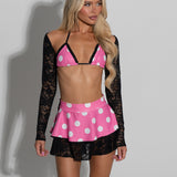 Sweetheart Minnie Lace Trim Triangle Top [Made To Order]