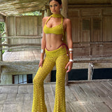 Lime Lace Trousers [Made To Order]