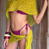 Lime Lace Poncho - Ready To Ship