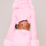Pink Snow Bunny Hooded Shrug [Preorder]