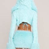 Blue Snow Bunny Hooded Shrug [Preorder]