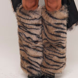 Tiger Faux Fur Leg Warmers [Preorder]