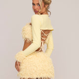 Tweety Bird Faux Feather Shrug - Made To Order