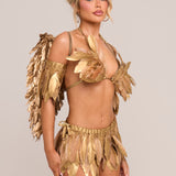 Golden Angel Feather Micro Shorts - Made To Order