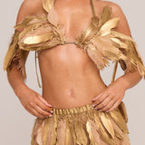 Golden Angel Feather Triangle Top - Made To Order