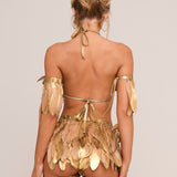 Golden Angel Feather Micro Shorts - Made To Order