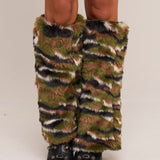 Army Brat Faux Fur Leg Warmers - Ready To Ship