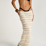 Ivory Ruffle Maxi Skirt - Ready To Ship