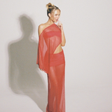 Scarlet Mesh Maxi Skirt - Ready To Ship