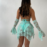 Mint Lace Fairy Tiered Skirt
