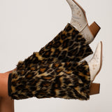 [Preorder] Faux Fur Leopard Leg Warmers