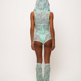 Mint Green Lace Boot Covers