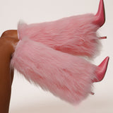 [Preorder] Luxury Pink Faux Fur Boot Covers