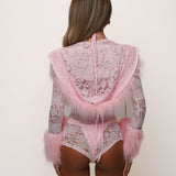 [Preorder] Pink Lace Fluffy Shrug