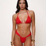 [Preorder] Red Lace Minimal Bikini Bottoms