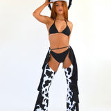 Cow Print Frill Chaps