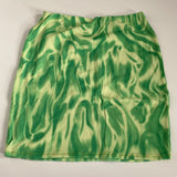 sale - green swirl skirt size UK 8