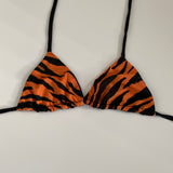 Sale - Orange Tiger Triangle Top size M
