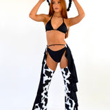 Cow Print Frill Chaps